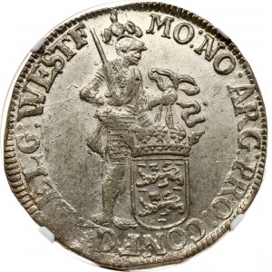 Paesi Bassi FRIESLANDIA OCCIDENTALE 1 ducato d'argento 1695 NGC MS 63 TOP POP