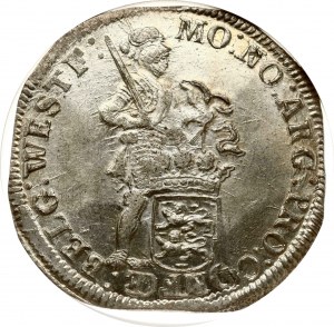 Nizozemsko Západní Frísko 1 stříbrný dukát 1696/5 NGC MS 64 TOP POP