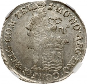 Nizozemský zeelandský stříbrný dukát 1697 NGC MS 61 TOP POP