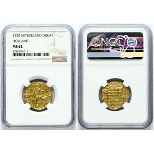 Holland Dukat 1729 NGC MS 62