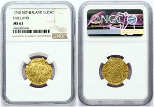 Olanda Ducato 1740 NGC MS 62 TOP POP