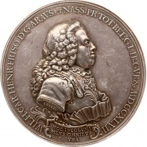 Medaila 1747 Viliam IV. Oranžský (RR) NGC AU 58
