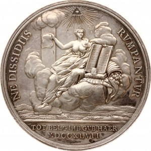 Médaille 1747 Guillaume IV d'Orange (RR) NGC AU 58