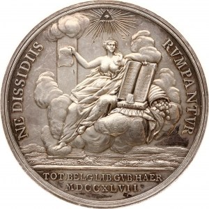 Medaille 1747 Wilhelm IV. von Oranien (RR) NGC AU 58