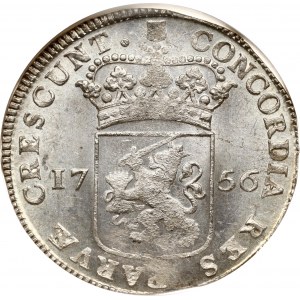 Paesi Bassi Utrecht Argento Ducato 1756 NGC MS 63