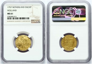 Holland Ducat 1757 NGC MS 61