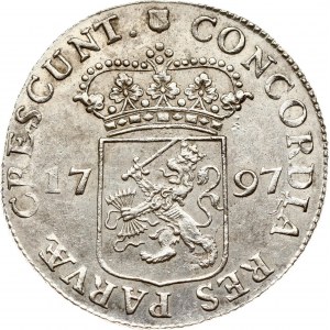 Niderlandzki srebrny dukat Republiki Batawskiej Utrecht 1797 (R3)
