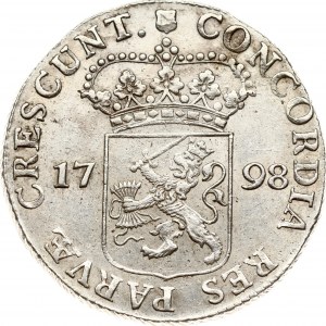 Nizozemsko Batavská republika Utrechtský stříbrný dukát 1798 (R1)