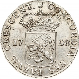 Netherlands Batavian Republic Utrecht Silver Ducat 1798 (R1)