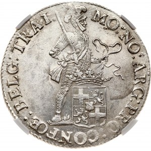 Nizozemsko Batavská republika Utrecht Stříbrný dukát 1802 NGC MS 62 TOP POP