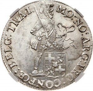 Holandsko Batavská republika Utrecht Strieborný dukát 1802 NGC MS 62 TOP POP