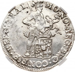 Niderlandzka Republika Batawska Utrecht Srebrny Dukat 1803 NGC MS 62