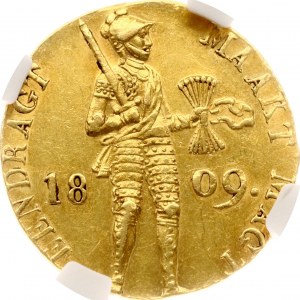 Netherlands Ducat 1809 NGC AU 58