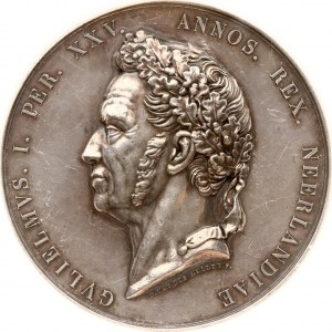 Nizozemská medaile 1838 Vilém I. 25 let vlády NGC UNC DETAILY