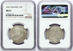 Pologne Ort 1621 PRVS:MAS Bydgoszcz NGC MS 61