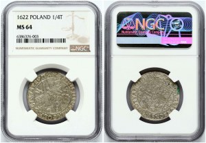 Pologne Ort 1622 PRV:M. Bydgoszcz NGC MS 64