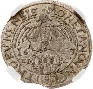 Polonia Ort 1663 HDL Torun (R1) NGC AU 58