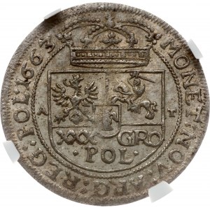 Poland Tymf 1663 AT NGC MS 63 TOP POP