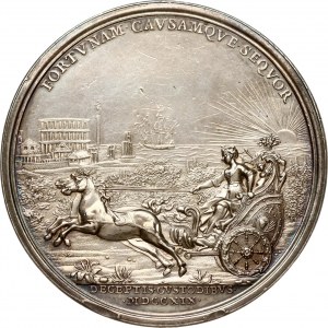 Polonia Medaglia coniata per ricordare la fuga della principessa da Innsbruck a Roma 1719 (R3)