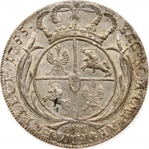 Poľsko Saský talizman 1755 EDC PCGS MS 63 MAX GRADE