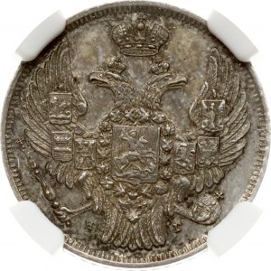 Rusko-poľská 15 kopejok - 1 zlotý 1832 НГ (R) NGC MS 61 Budanitsky Collection