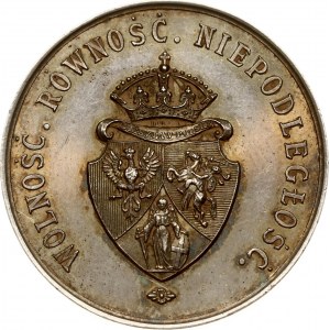 Polonia Medaglia per l'affrancamento dei contadini da parte del governo nazionale polacco 1863 (R3)
