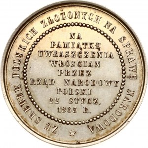 Polen Medaille für die Bauernbefreiung durch die polnische Nationalregierung 1863 (R3)
