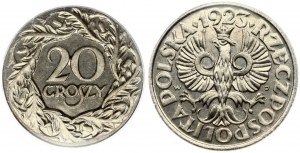 Poľsko 20 Groszy 1923 PCGS PR 66 MAX GRADE