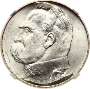 Polska 10 złotych 1939 Józef Piłsudski NGC MS 63