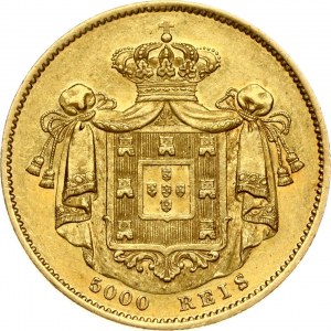 Portugalsko 5000 Reis 1860