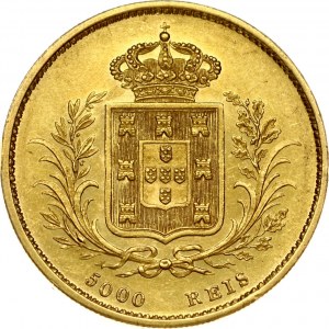 Portugalsko 5000 Reis 1862