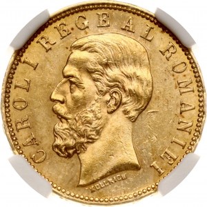 Romania 20 Lei 1890 B NGC MS 62