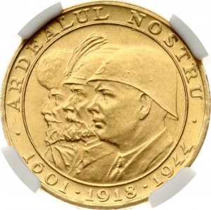 Rumunsko 20 lei 1944 Rumunskí králi NGC MS 65