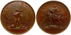 Rosja Medal ND (1709) Bitwa pod Połtawą NGC MS 64 BN TOP POP