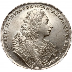 Rubel rosyjski 1729 NGC MS 62