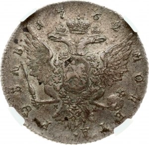 Rubel rosyjski 1762 СПБ-НК (R2) NGC AU 53