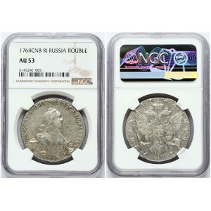 Rublo russo 1764 СПБ-TI-ЯI NGC AU 53