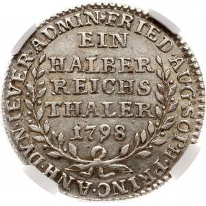 1/2 Taler 1798 Dutchy of Jever (R1) NGC AU 55