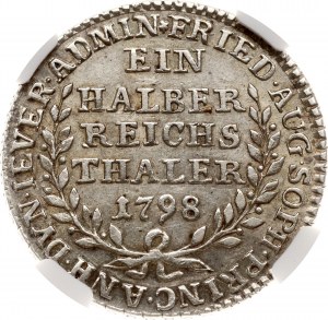 1/2 Taler 1798 'Dutchy of Jever' (R1) NGC AU 55