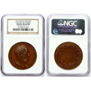 Medaile 1828 Dobytí Varny NGC MS 64 BN