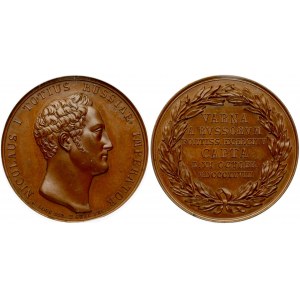 Medal 1828 Zdobycie Warny NGC MS 64 BN