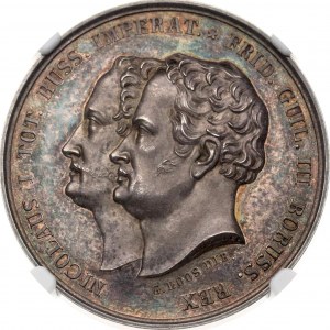 Stříbrná medaile Rusko-pruské manévry u Kališe v roce 1835 (R1) NGC MS 64 TOP POP