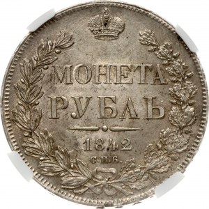 Rublo russo 1842 СПБ-АЧ NGC MS 65