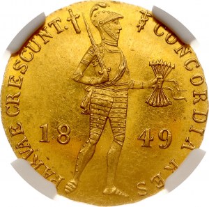 Russia Imitation of Dutch Ducat 1849 NGC MS 63