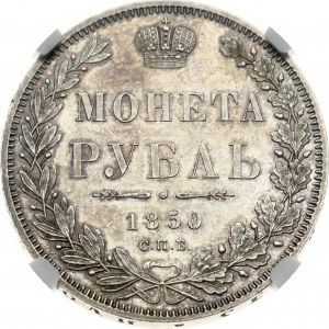 Rubel rosyjski 1850 СПБ-ПА NGC MS 64