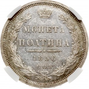 Russland Poltina 1856 СПБ-ФБ NGC MS 62 PL Sammlung Budanitsky