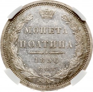 Russie Poltina 1856 СПБ-ФБ NGC MS 62 PL Budanitsky Collection