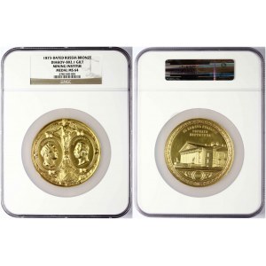 Medal 1873 Mining Institute 100 Years NGC MS 64