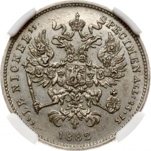 Rusko 3 kopejky 1882 vzor (R2) NGC AU 58