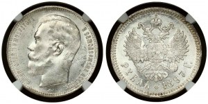 Rublo russo 1897 АГ NGC MS 64 TOP POP